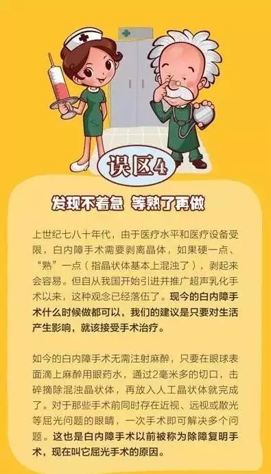 你對(duì)白內(nèi)障的誤解有多深？
